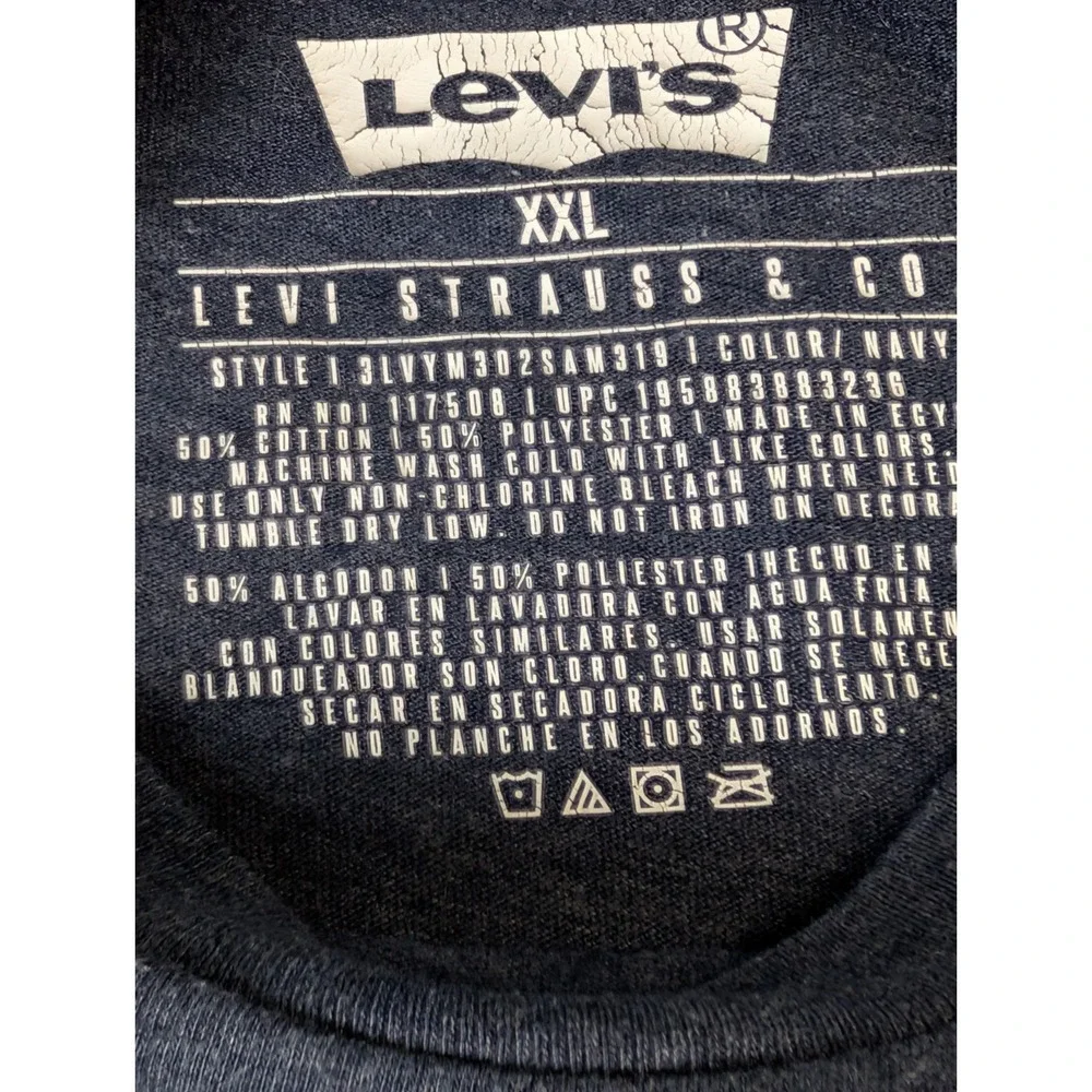 Levi's Graphic T- Shirt Men's XXL Short Sleeve  Mountain Eagle Navy‎ Blue